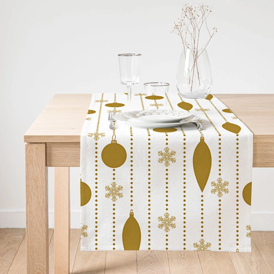 Stylish Table Runner|Golden Striped Suede Runner|Modern Design Tabletop|Decorative Tablecloth|Home Decor|Kitchen Decor|Housewarming Gift