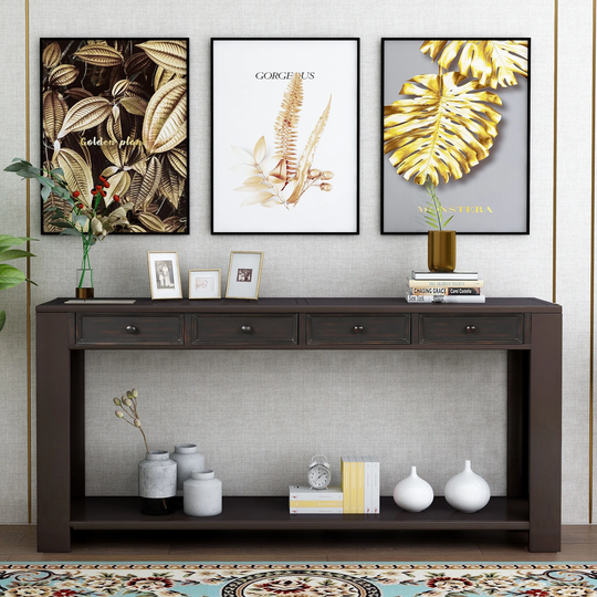 Console Table for Entryway Hallway Sofa Table with Drawers and Shelf