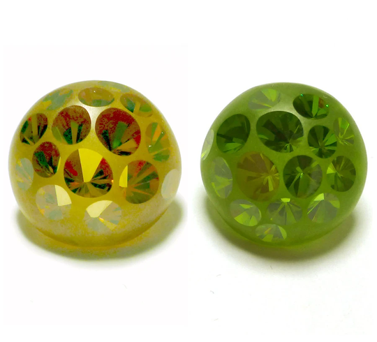 Color Change Lab Zirconia Leopard Dome Cut Yellow Topaz To Peridot Loose Gemstone Cz Jewelry Handmade Hand Lapidary One Off Unique Rare
