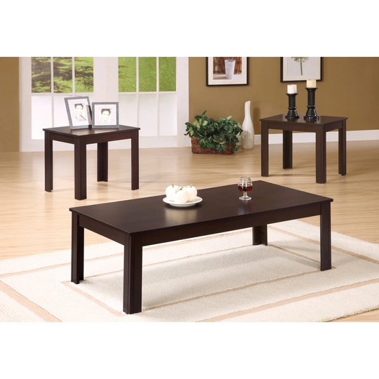 Table Set, 3pcs Set, Coffee, End, Side, Accent, Living Room, Laminate, Transitional
