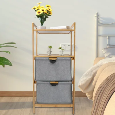 Canadiate 3-Tier Bamboo 2 Drawer Storage Chest