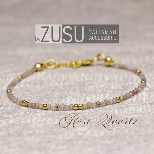 925 Silver Dainty Rose Quartz Bracelet For Women, Anxiety Bracelet, March Birthstone Delicate Women, Stress Relief
