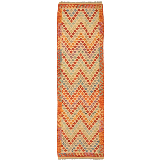 Flat-weave Bold and Colorful Multi Color Wool Kilim