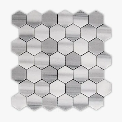 Equador Polihsed Hexagon 12" x 12" Marble Honeycomb Mosaic Tile