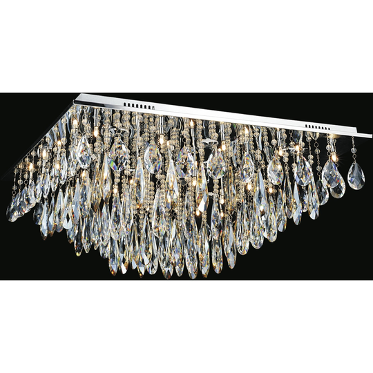 Guisseppe Lighting S 20 Light Flush Mount Bianca Chrome - Exact Size