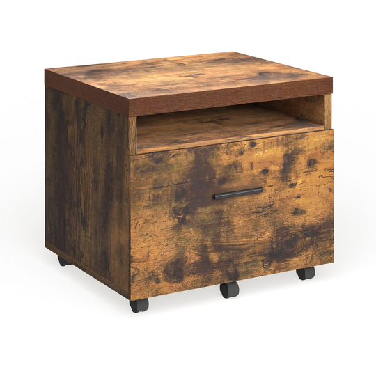 Carbon Loft Rosa Weathered Oak Rustic File Cabinet