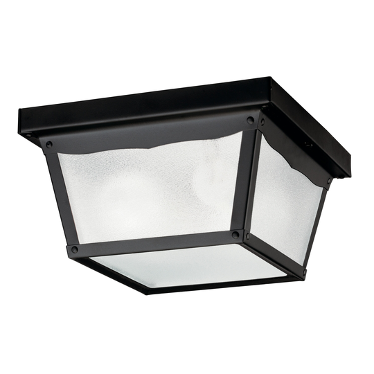 Kichler Lighting 2-Light Outdoor Flush Mount Light Black