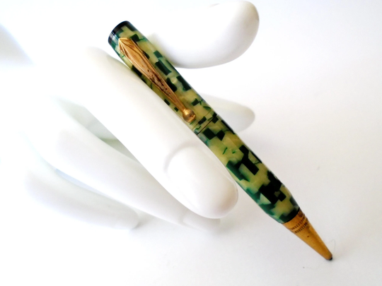 Vintage Mechanical Pencil, Acrylic Purse Size 50's Pencil With Clip, Ladies