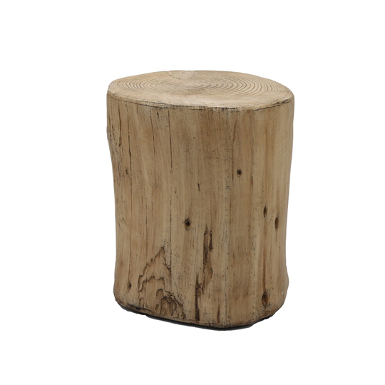 Outdoor Faux Wood Stump Side Table Coffee Table