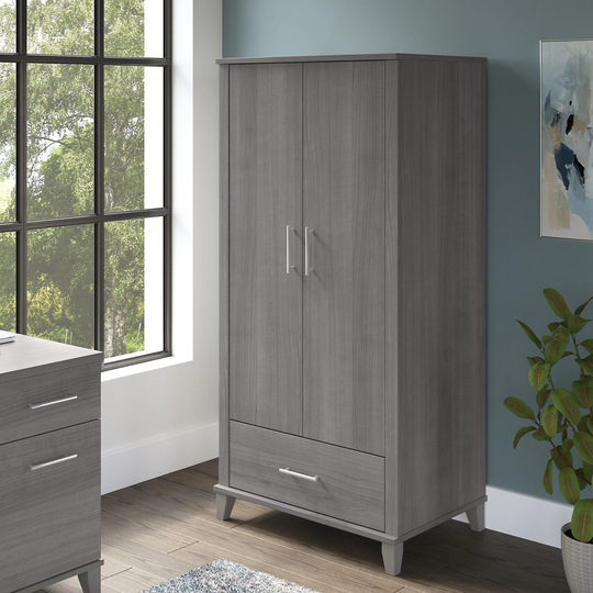 Somerset Tall Storage Cabinet with Doors and Drawer by Bush Furniture