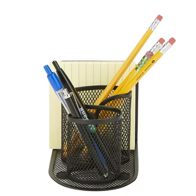 2 Piece Mesh Pencil Supplies Organizer Set