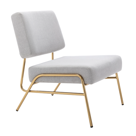 Nestfair Metal Frame Slipper Chair Armless Accent Chair Lounge Chair