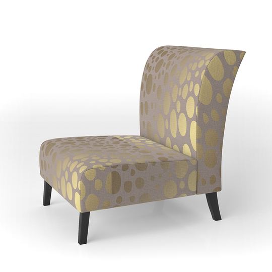 Designart 'Golden Marble Design III' Upholstered Mid-Century Accent Chair
