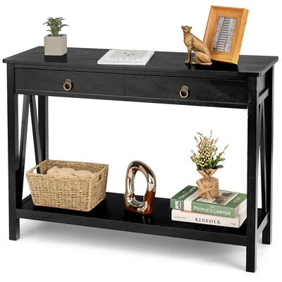 Console Table 1 Drawer Storage Shelf Modern Sofa Table Entryway Hallway