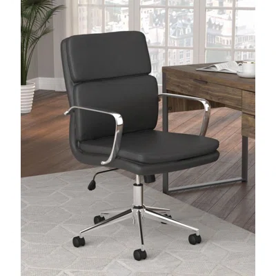 Standard Back Upholstered Office Chair Black By Coaster
