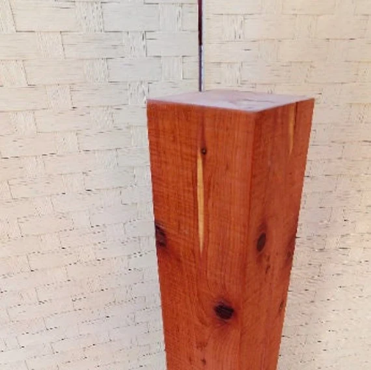 Farmhouse Chunky Dining Table Legs, Set Of Four Rustic Cedar Mounting Plates Are Optional