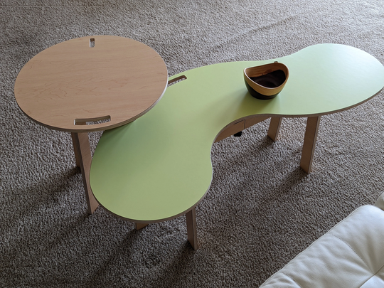 Squiggle Coffee Table Scandi Modern Furniture Wavy Funky