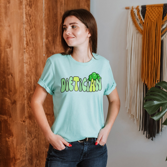 Dietician T-Shirt, Broccoli Cute Apparel Gift For Food Scientist, For Dietician, Tech Birthday Nutritionist Graduation