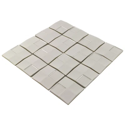 2" x 2" Ceramic Grid Wall Mosaic Tile