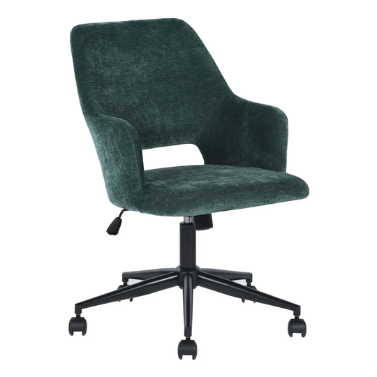 Homylin Modern Fabric Upholstered Curved Mid-Back Office Chair