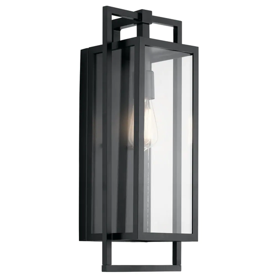Kichler Goson 20 Inch 1 Light Wall Light with Clear Glass in Black