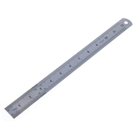 Universal Tool Stainless Steel Ruler With Metric & Sae Measurements, 12 Inch