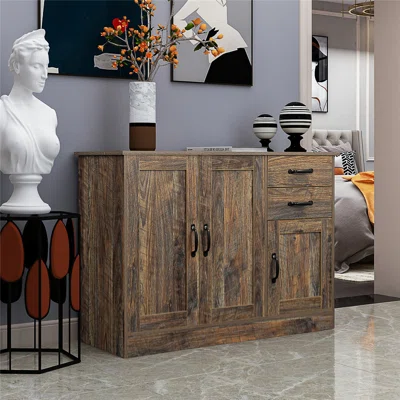 Aswell 43.31'' Wide 2 Drawer Sideboard