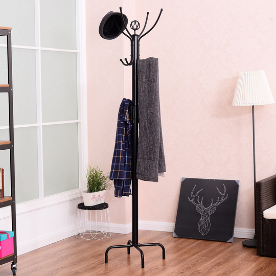 Costway 78'' Metal Coat Rack Free Standing Tree Hat Umbrella Holder