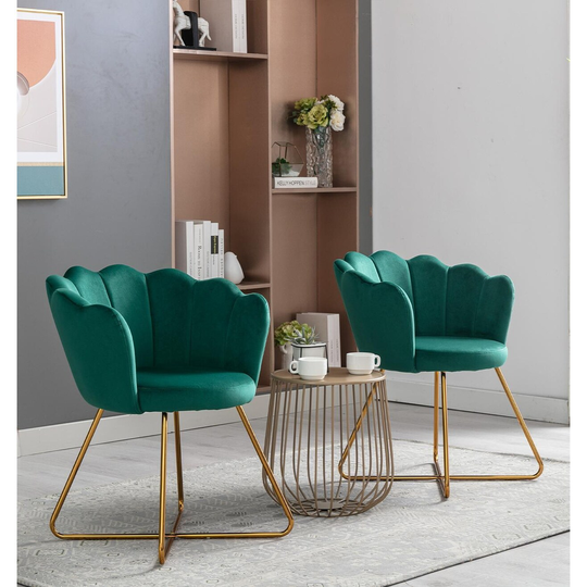Lotus Chair Accent Conversation Lounge Chair (Set of 2) - 19.3"L x 23.8"W x 29.5"H