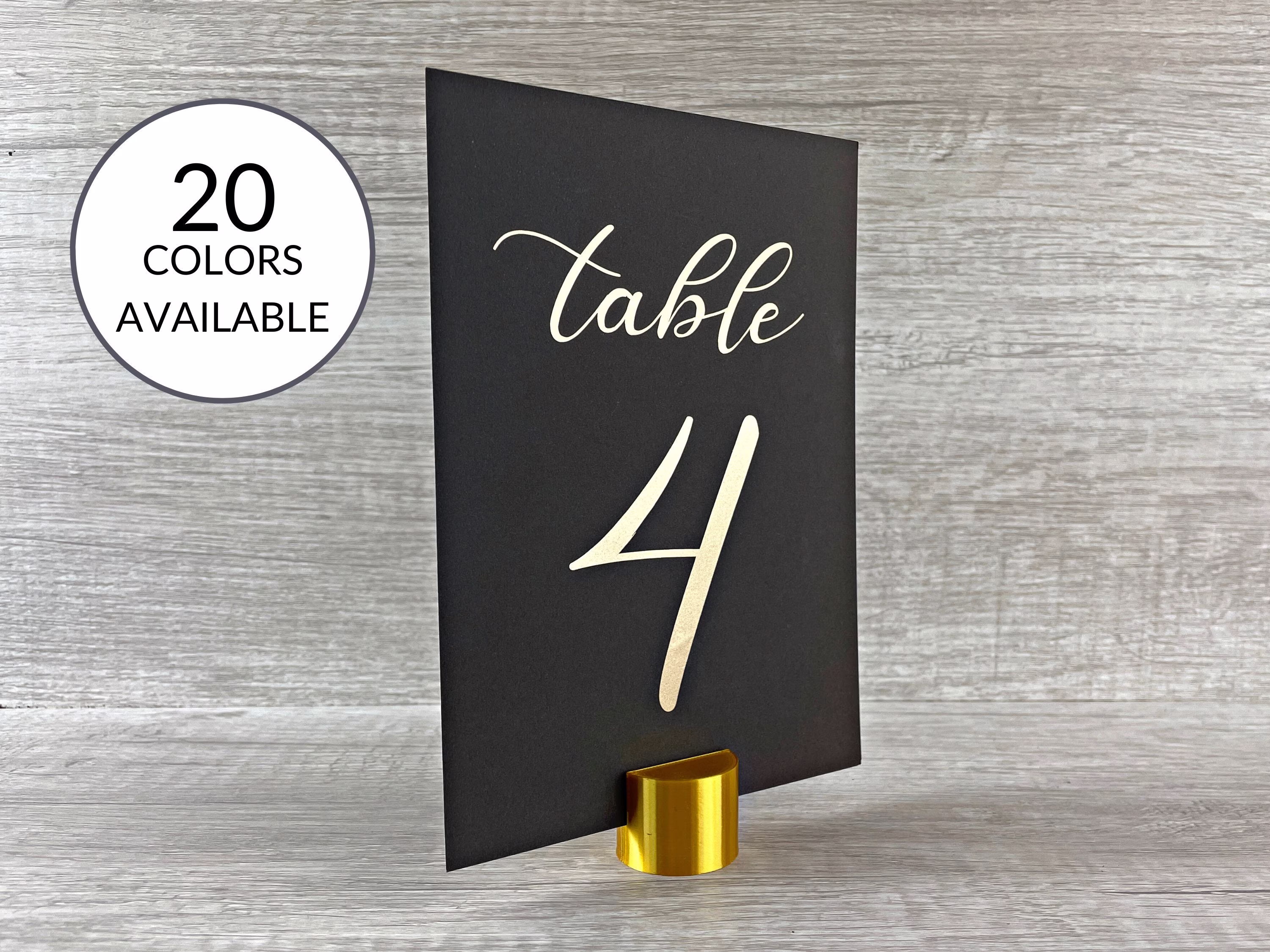 Set Of Circle Table Number Holders | Card Stands Wedding Packs 5, 10, Or 20