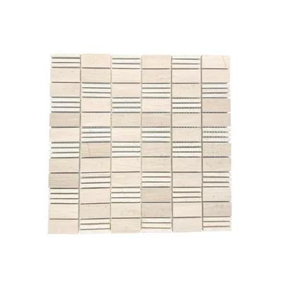 0.62" x 4" Stainless Steel Linear Mosaic Wall Tile