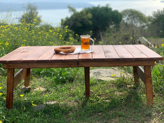 30x64 H13Inc, Wooden Table, Picnic Camp Balcony Car Folding Patio Boho Foldable Table