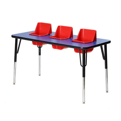 Kid's 4 Piece Adjustable Height Rectangular Activity Table Chair Set
