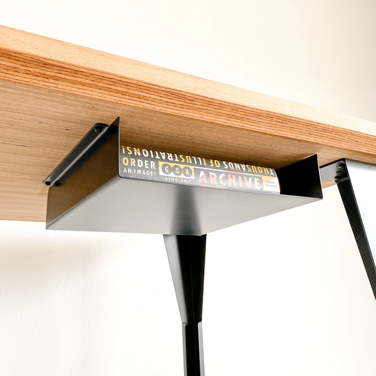 Under Desk Storage Shelf - Home Office Accessory Work From Organizer Box Accessories Drawer Hanging System Organization