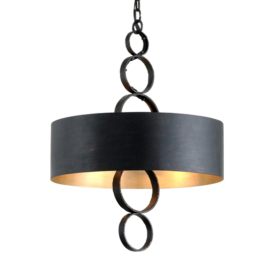 Rivington 4-light Charred Copper Pendant