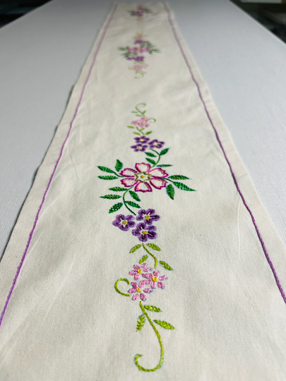 Beautiful Swedish Hand Embroidered Table Runner