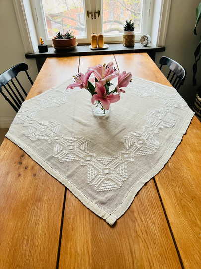 Vintage Table Cloth/Linen Curtain Runner, Home Decor