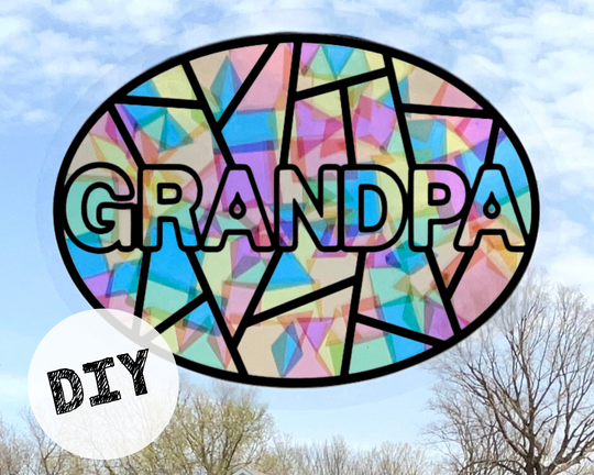 Grandpa Suncatcher Craft Kit For Little Girls, Toddler Activity Kids Art Kit, Fathers Day Gift From Grandkid