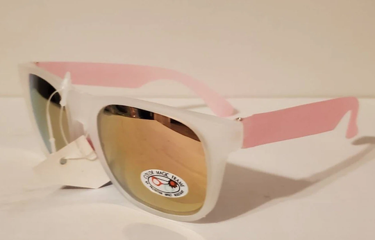 Vintage Color Changing Sunglasses // Browline Clubmaster 90S Vintage Retro Beach Shades Clear White & Pink Funky