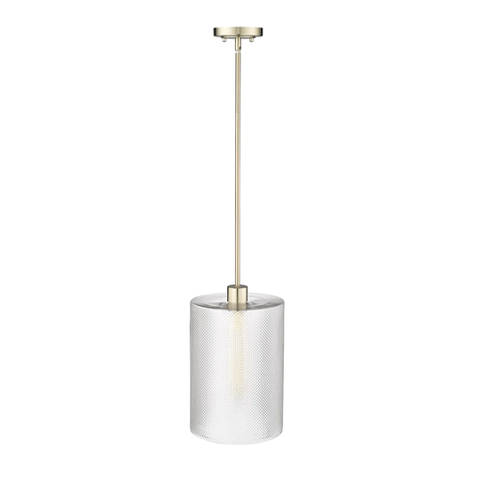 Millennium Lighting Olena 1 Light Pendant with Textured Glass Shades