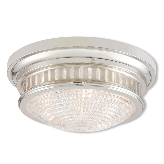 Livex Lighting Berwick Polished Nickel 3-Light Ceiling Mount - Silver