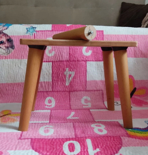Personalized Wooden Chair Stool For Kids - Natural Decor Disassembled Seat Plays Stools Activity Table