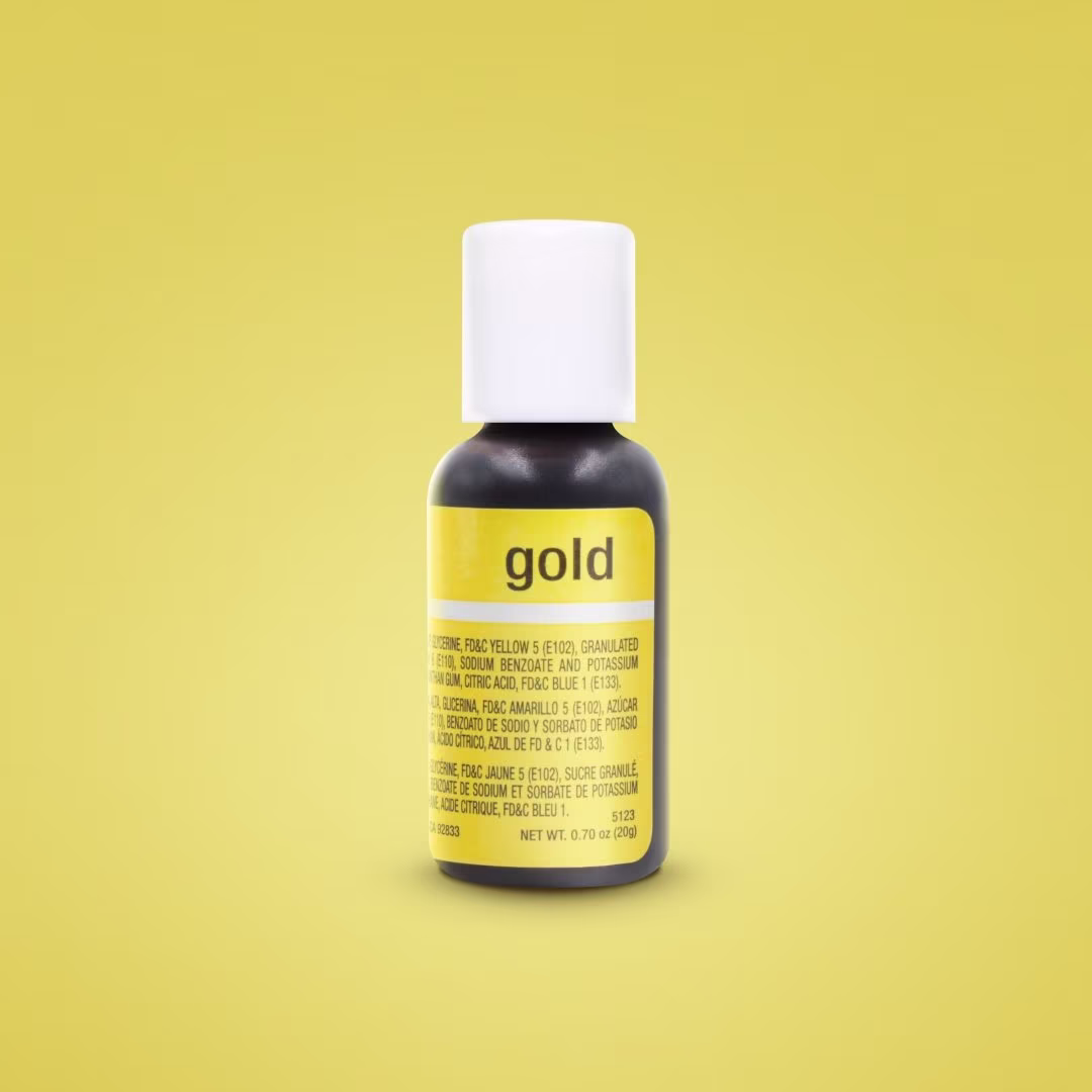 Fast Shipping Gold Chefmaster Gel Food Coloring 20Ml, Color