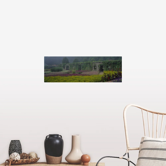 "Garden Mist Biltmore Estate Ashville NC" Poster Print - Multi-color