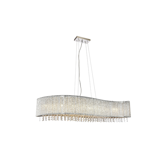 Influx 8-Light 44 in. Chrome Pendant with Royal Cut Crystals