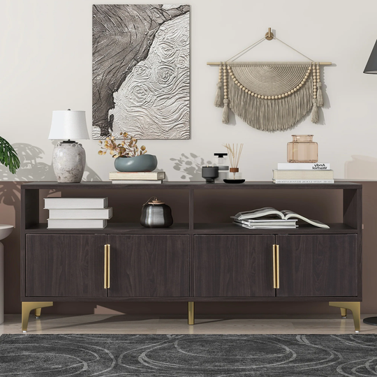 58" L Sideboard with Gold Metal Legs