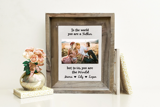 Fathers Day Gift From Kids Personalized Wife & Custom Frame Children