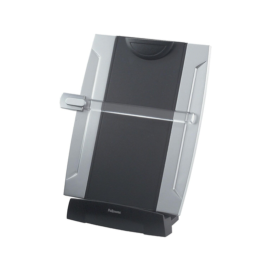 Office Suites Desktop with Memo Board Black/Silver Plastic Copy Holder - 15" x 6" x 10.25"
