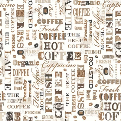Kitchen Recipes Tea and Coffee 32.8' L x 21" W Smooth Wallpaper Roll