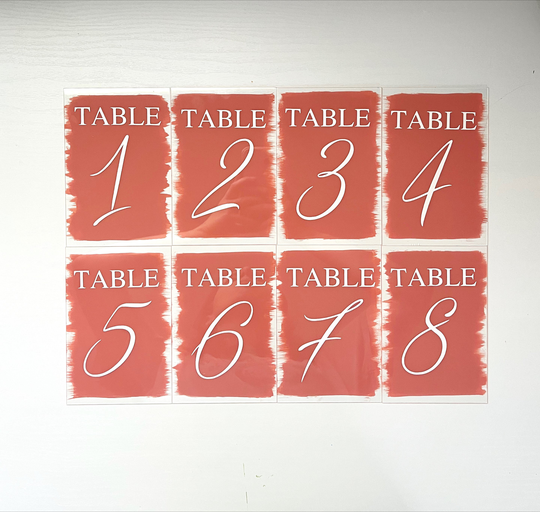 Table Numbers // Wedding Numbers, Painted Wedding, Acrylic Number, Boho